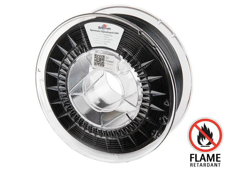 Deep Black - Spectrum FlameGuard ASA 275 Filament - 1.75mm, 1kg Spectrum Filaments