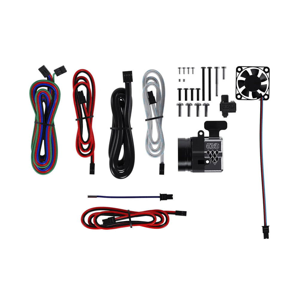 E3D Roto Coldside Kit capteurs, câbles et ventilateur emballé