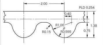 GATES Powergrip GT GT2-6mm Timing Belt (1 metre)