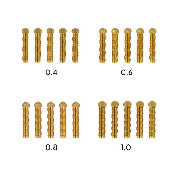 Elegoo Multi Size Brass Nozzle Kit for OrangeStorm Giga 3D Printing Canada