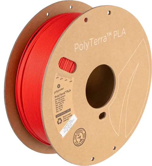 Rouge lave - Polymaker PolyTerra PLA - 1,75 mm, 1 kg