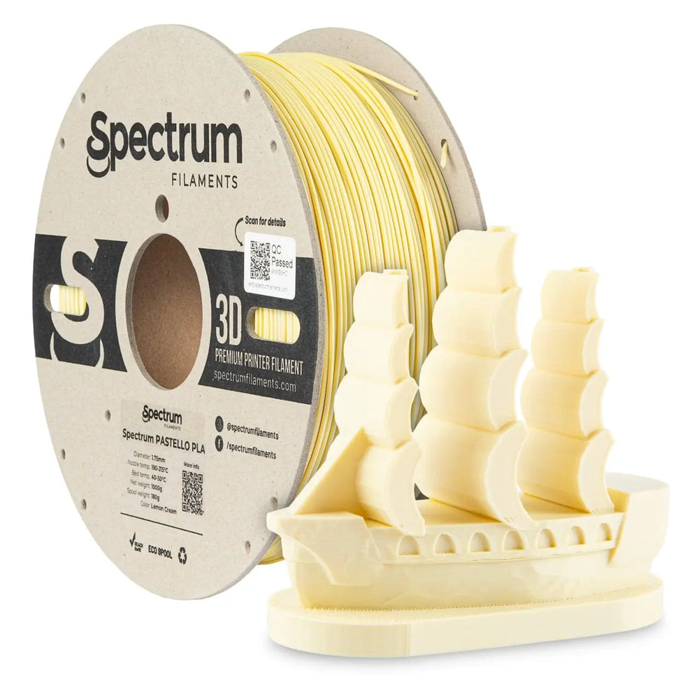 Lemon Cream - Spectrum Pastello PLA Filament - 1.75mm, 1kg