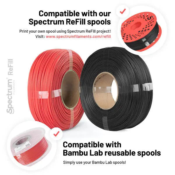 Lion Orange - Spectrum Premium PLA Filament High Speed Refill - 1.75mm, 1kg Spectrum Filaments