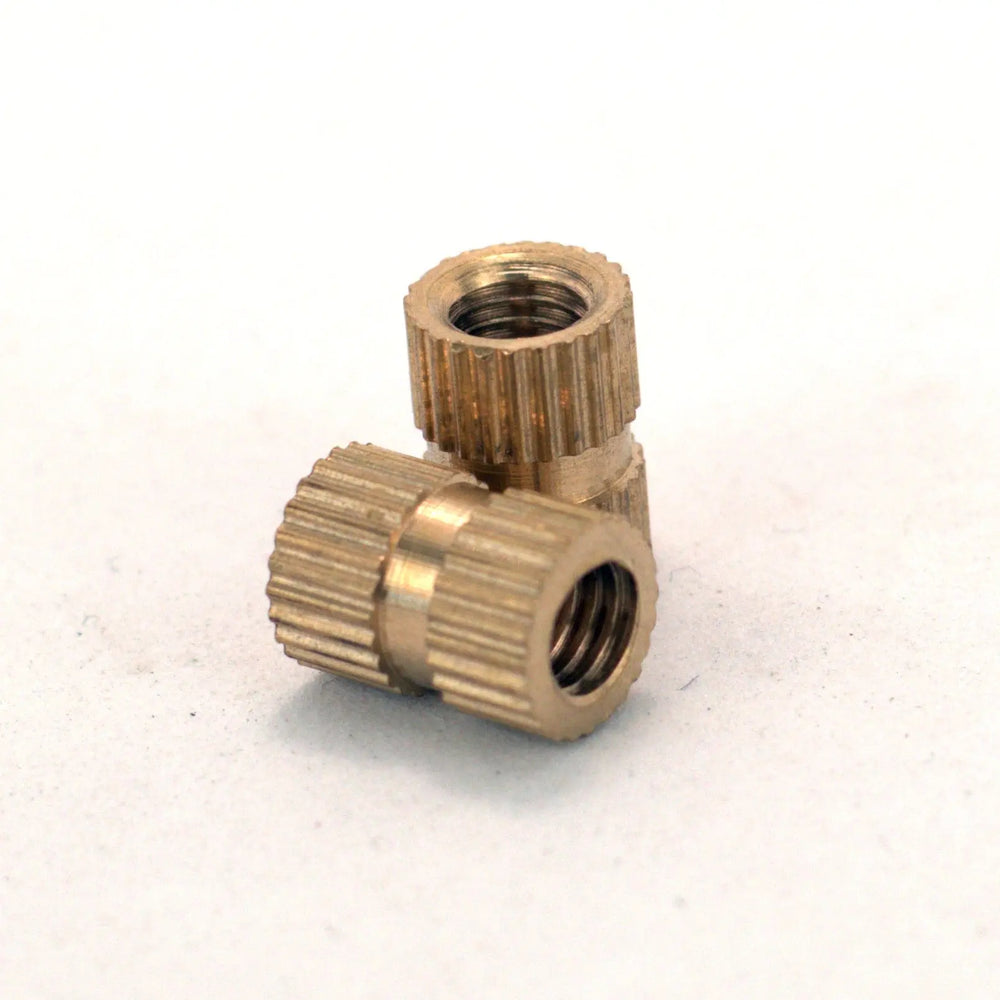 Écrou à insert moleté en laiton M5x10 OD7 (Qté 2)