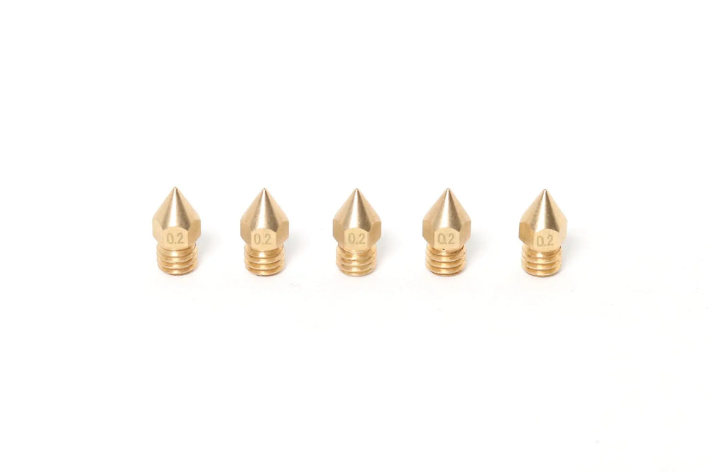 MK8 Brass Nozzle 1.75mm-0.2mm (5 Pack)