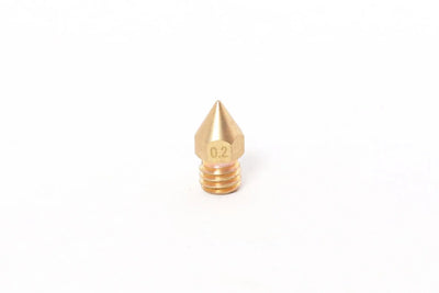 MK8 Brass Nozzle 1.75mm-0.2mm (5mm Thread Length) (5 Pack)