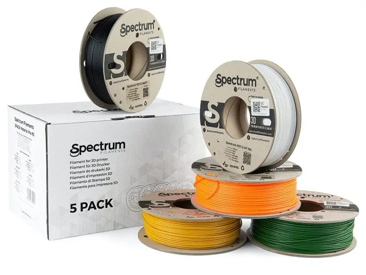 Pack Mix de matériaux #2 Multi  - Spectrum Material Mix - Filament 1,75 mm, 5x 0,25 kg