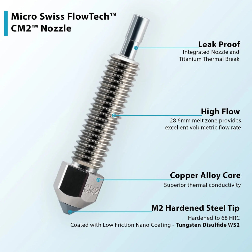 Micro Swiss CM2™ Nozzle for FlowTech™ Hotend - 0.4mm