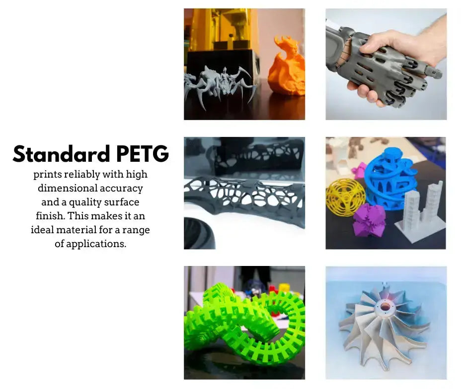 Transparent Blue - Standard PETG Filament - 1.75mm, 1kg 3D Printing Canada