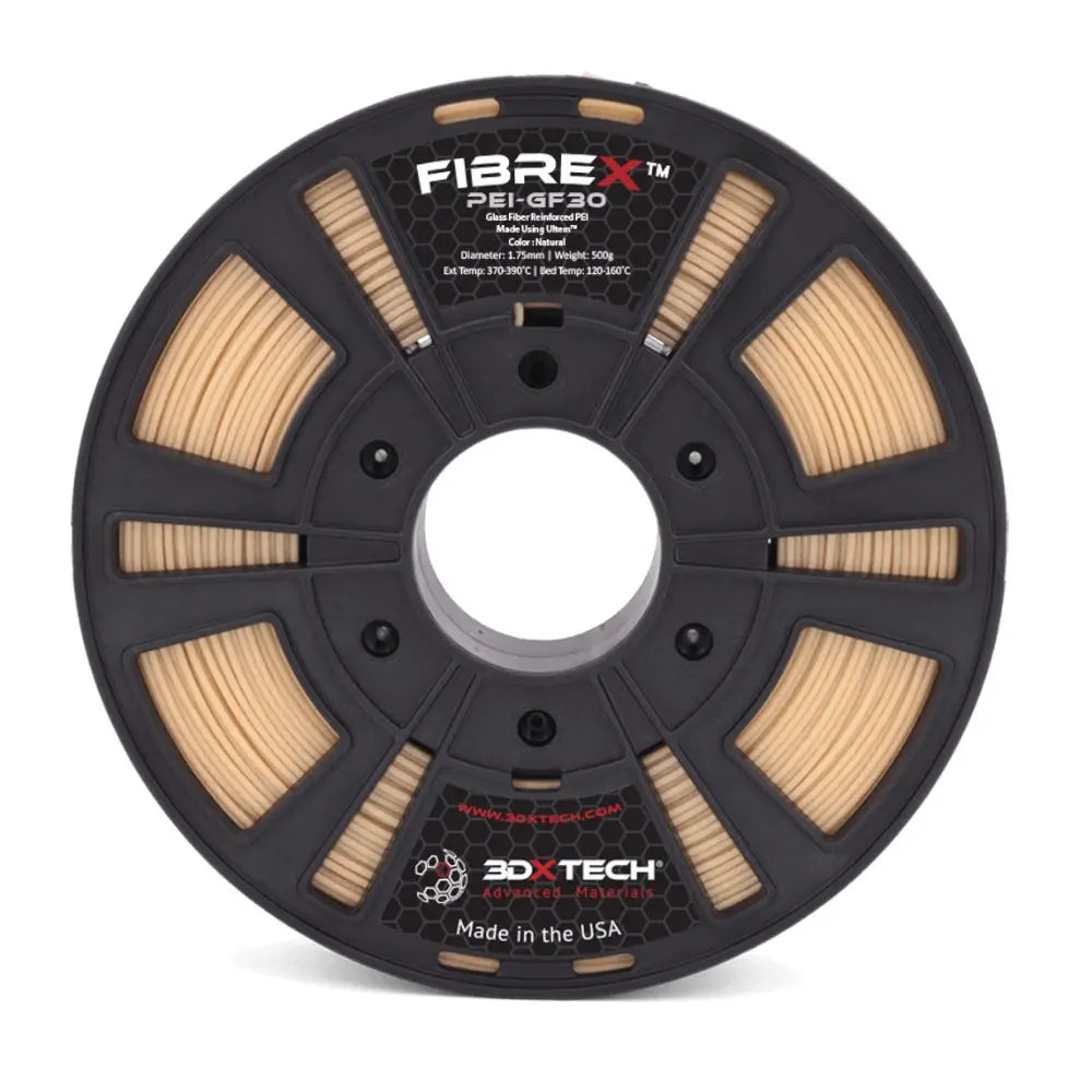 Natural - 1.75mm 3DXTech FibreX™ PEI+GF30 Glass Fiber ULTEM™ Filament - 0.25kg