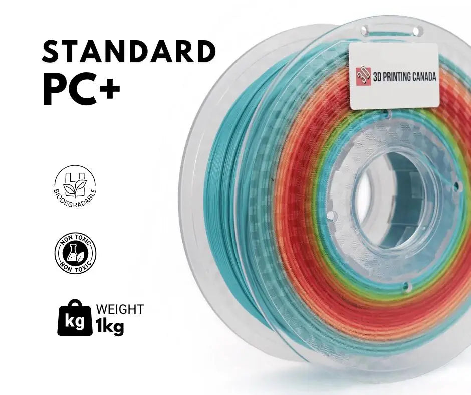 Transparent / Natural - Standard PC+ Filament - 1.75mm, 1kg