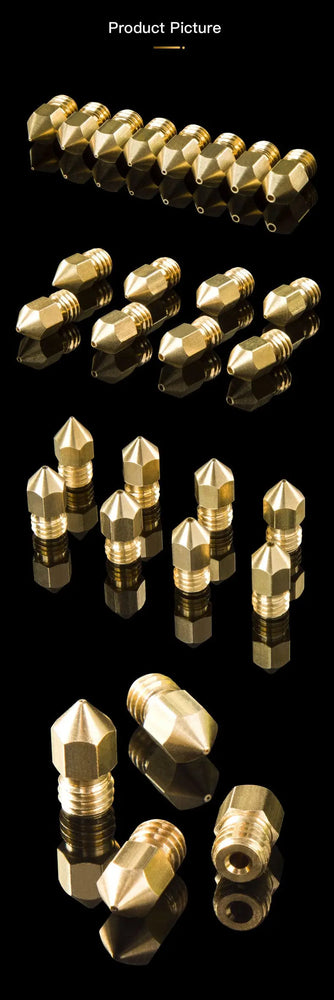 Official Creality Brass MK8 Nozzle 1.75mm-0.4mm - 5 PACK