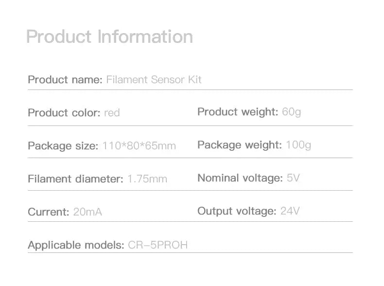 Official Creality Integrated Limit filament detection switch