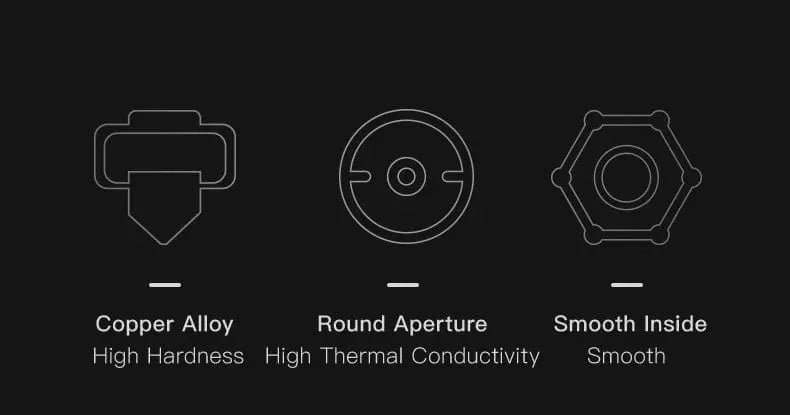 Kit de buse en alliage de cuivre plaqué Creality MK8 officiel 1,75 mm