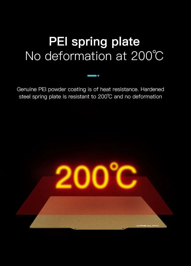 Plaque d’acier à ressort PEI texturé Creality officielle pour 235x235 mm