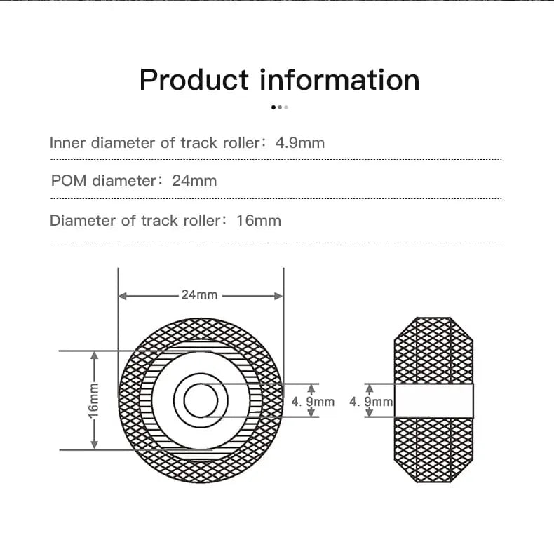 Roue officielle Creality V-Slot POM