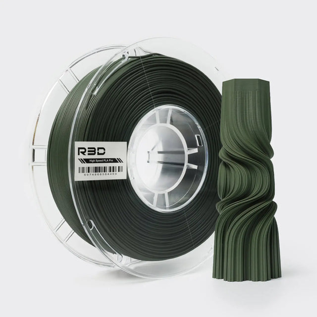 Olive Green - R3D High Speed Matte PLA Filament - 1.75mm, 1kg R3D