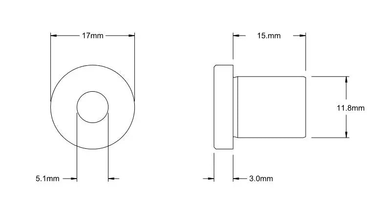 Bague de guidage de taraud OpenBuilds de 5,1 mm de diamètre pour tarauds de 5,0 mm