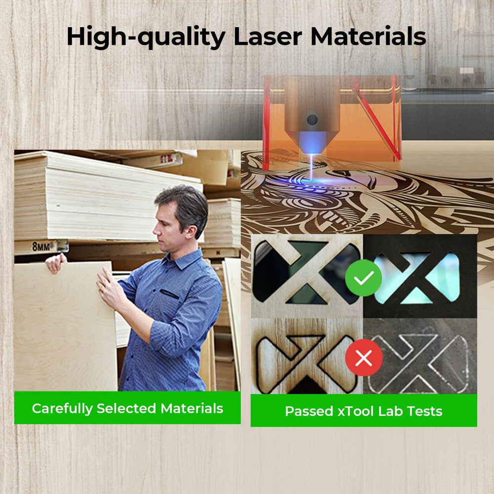 Kit d’exploration de matériaux pour laser xTool (111 pièces)