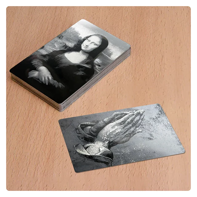 xTool Carte de visite en métal noir brillant (300 pièces)