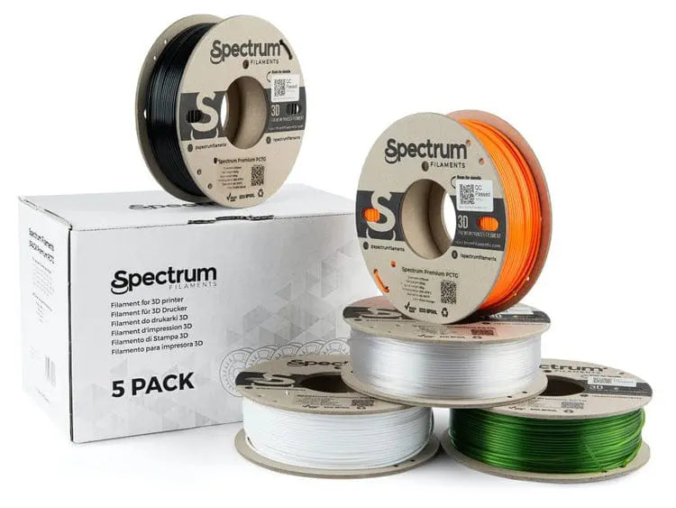 PCTG Premium Multi Pack - Filament Spectrum PCTG Premium - 1,75 mm, 5 x 0,25 kg