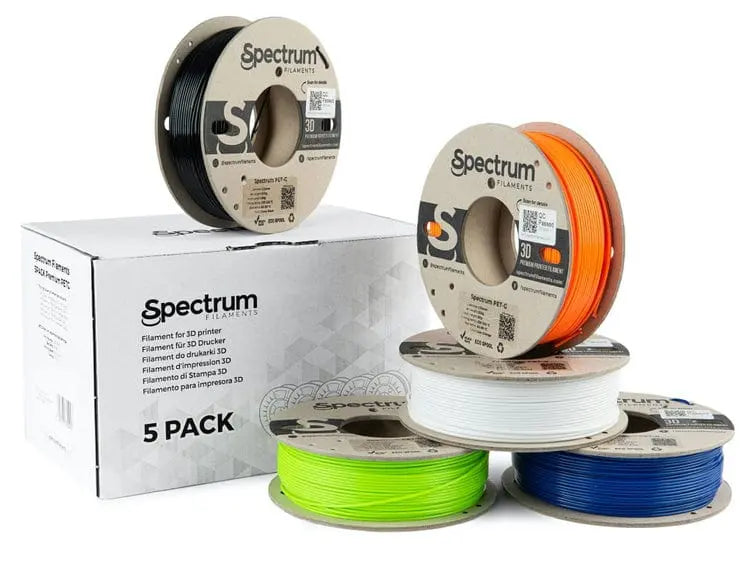 Pack multi PETG Premium - Filament PETG Premium Spectrum - 1,75 mm, 5x 0,25 kg