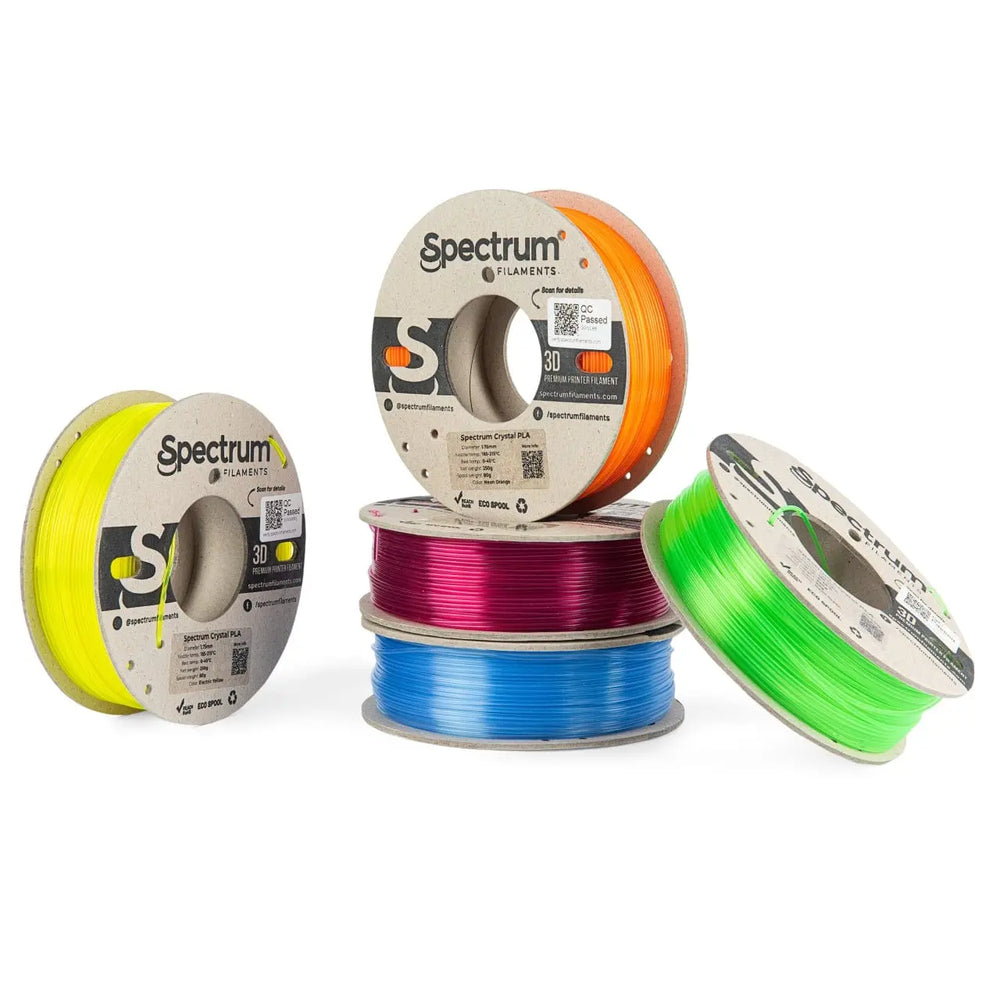 PLA Crystal Multi Pack - Spectrum PLA Crystal Filament - 1.75mm, 5x 0.25kg