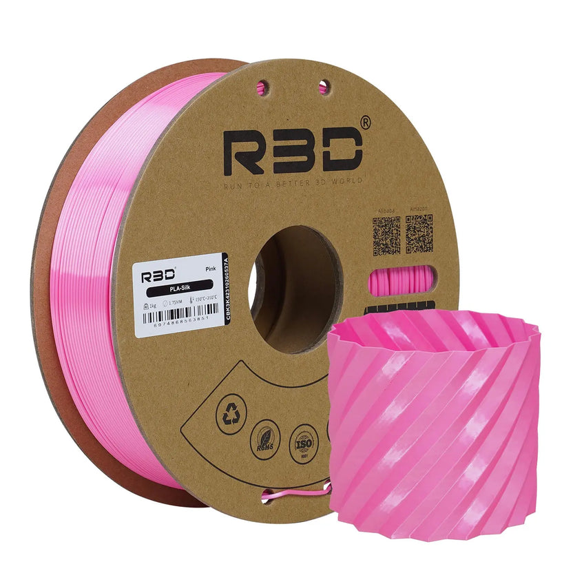 Pink - R3D Silk PLA Filament - 1.75mm, 1kg - 3D Printing Canada