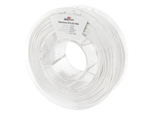 Polar White - 1.75mm Spectrum S-Flex 90A Filament - 0.25 kg