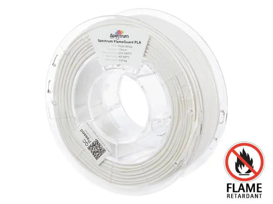 Filament PLA Spectrum FlameGuard, blanc polaire, 1,75 mm, 1 kg