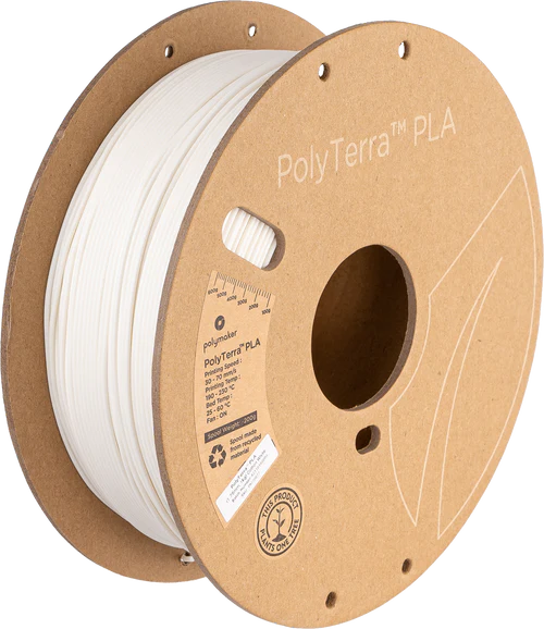 Cotton White - Polymaker PolyTerra PLA - 1.75mm, 1kg