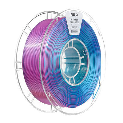 Purple/Blue - R3D Dual Colour Silk PLA Magic Filament - 1.75mm, 1kg R3D