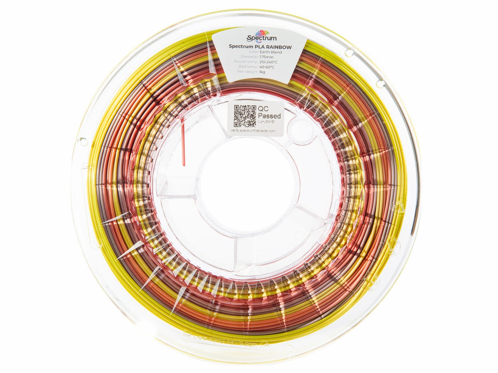 Filament Spectrum PLA SILK Rainbow 1.75mm EARTH BLEND 1kg