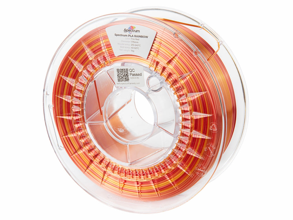 Filament Spectrum PLA SILK Rainbow 1.75mm FIRE RED 1kg
