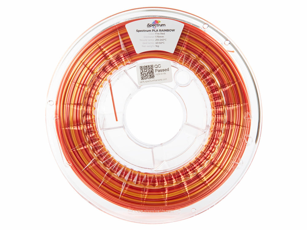 Filament Spectrum PLA SILK Rainbow 1.75mm FIRE RED 1kg