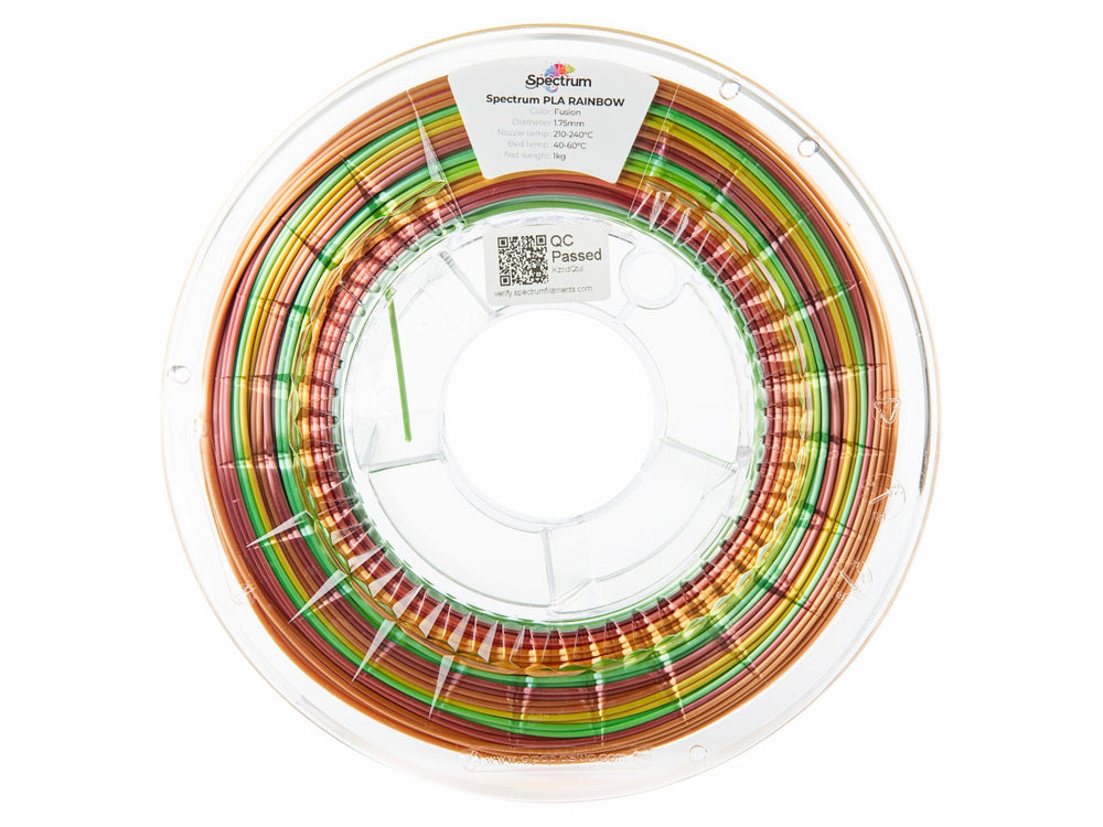 Fusion - Spectrum PLA Rainbow SILK Filament - 1.75mm, 1kg Spectrum Filaments