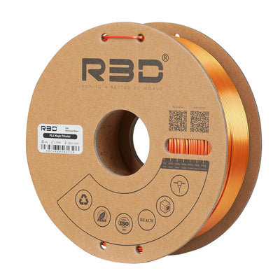 Rouge/Or/Noir - Filament PLA Magic Silk Tri Couleur R3D - 1,75 mm, 1 kg