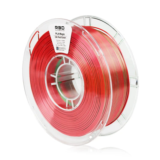 Filament PLA Magic Silk bicolore rouge/vert R3D - 1,75 mm, 1 kg