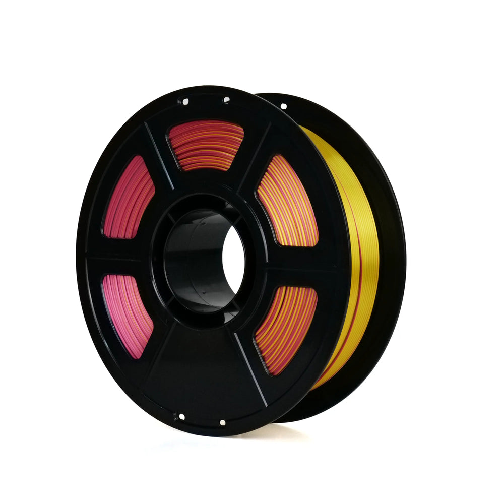 Red/Yellow/Blue - Unveil Form TriTone Silk PLA - 1.75mm, 1kg Unveil Form