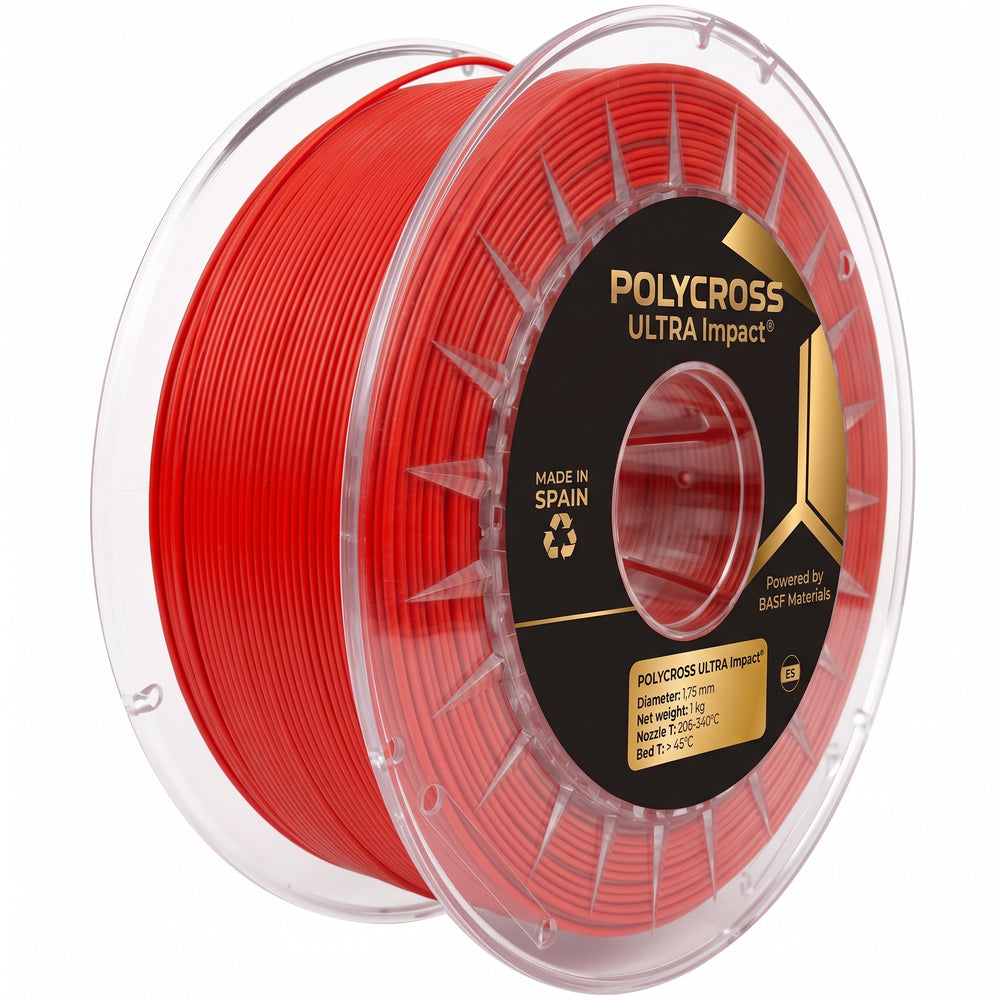 Red - Sakata Polycross Ultra Impact PLA Filament - 1.75mm, 1kg Sakata