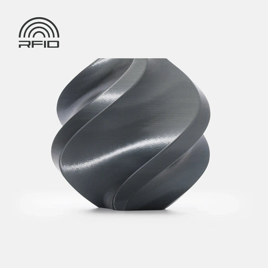 Filament PLA Silk+ Bambu Lab, gris titane, 1,75 mm, 1 kg