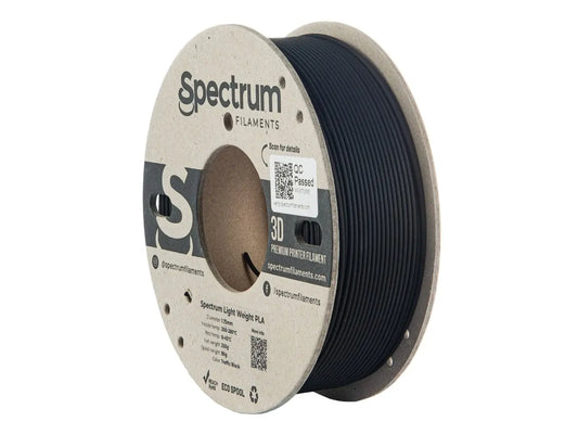 Traffic Black - Spectrum Light Weight PLA Filament - 1.75mm. 0.25kg