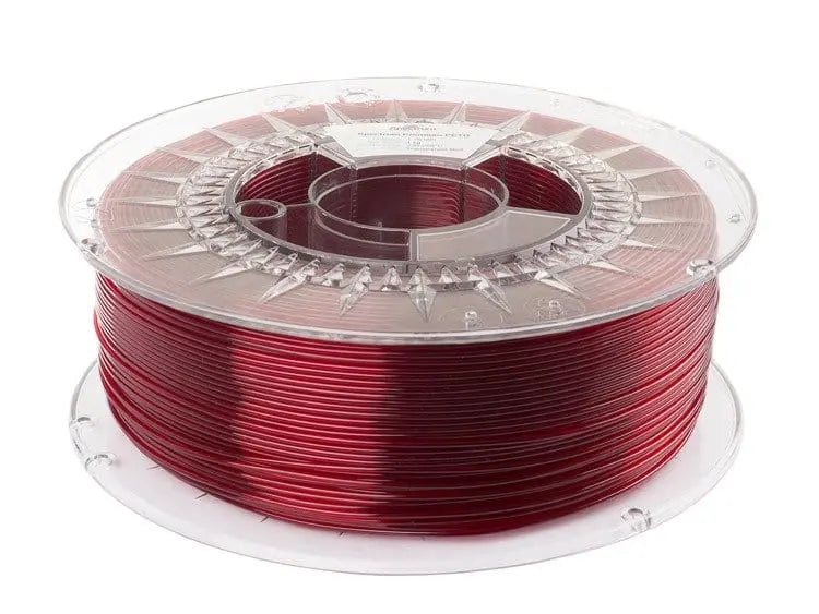 Transparent rouge - filament PETG Spectrum - 1,75 mm, 1 kg