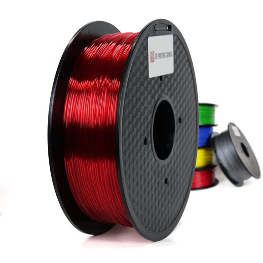 Rouge Transparent - Filament PETG Standard - 1.75mm, 1kg