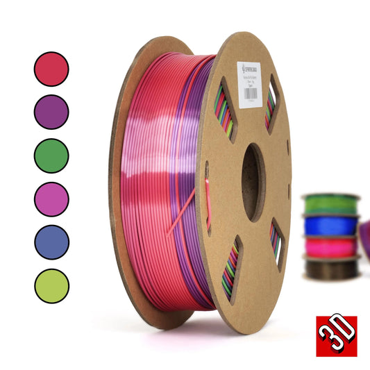 Type A - Rainbow Silk PLA Filament - 1.75mm, 1 kg