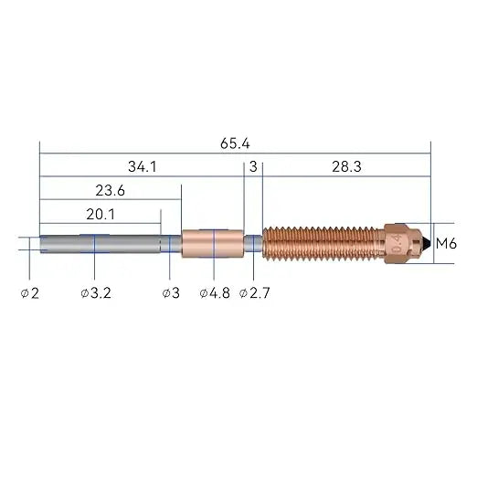 Buse intégrée/Unicorn pour K1C, K1, Ender 3V3 - 0,6 mm (lot de 2)