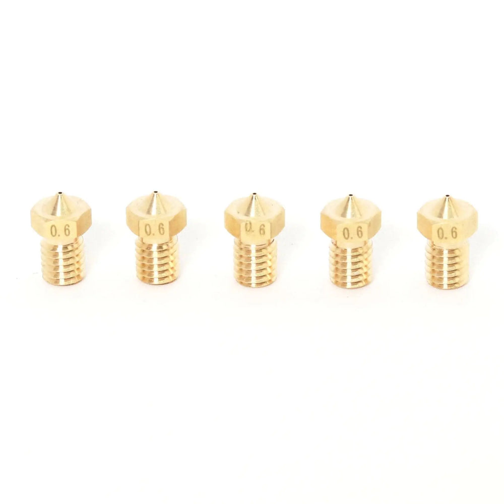 V6 E3D Clone Laiton Buse 1.75mm-0.6mm (Lot de 5)