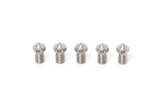 Buse en acier inoxydable V6 E3D Clone 1,75 mm-0,8 mm (lot de 5)