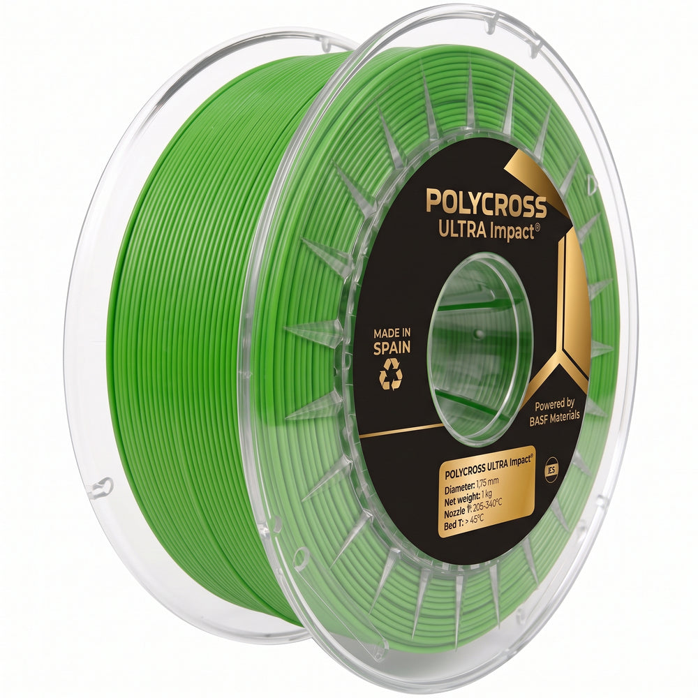Green - Sakata Polycross Ultra Impact PLA Filament - 1.75mm, 1kg Sakata