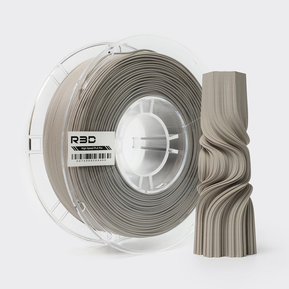 Warm Grey - R3D High Speed Matte PLA Filament - 1.75mm, 1kg